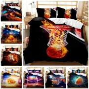 Basketball Bedding Set Quilt Doona Duvet Cover Set Single Double Size Bed Gifts