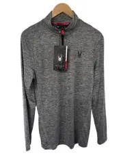 Spyder Active Quarter Zip Performance Pullover Men’s Medium Grey Heather NEW