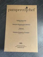 Pampered Chef Coating Trays and Tool White 3 Trays and Tongs New in the Box