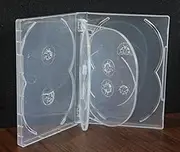 New 2 Pack Crystal Clear Multi Eight Tray DVD Case Box 22mm 8 Discs Holder W Flap Premium Quality