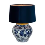 Woody Table Lamp Blue Ceramic - ELJC13478