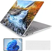 [Batianda] Case for 13.5" Microsoft Surface Laptop 5 4/3 with Alcantara Palm Rest Model 1950/1867, Designed Clear Protective Plastic Hardshell & Keyboard Cover & Screen Protector, Waterfall