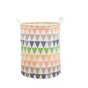 2Pcs Folding Laundry Basket Round Storage Bin Bag Large Hamper Collapsible Dirty Clothes Toy Basket Bucket Organizer Large Capacity