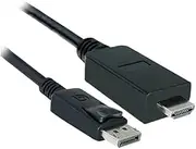DisplayPort to HDMI Cable - 4K 60Hz - 2m, Support 4K. Black