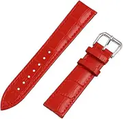 JEWEDECO Woman Leather Watch Band Smartwatch Accessories Watch Band Repair Fashion Women Watch Bands Watch Band Replacement White Wrist Tape Stylish Watch Belt White Wristbands Red