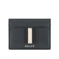 在飛比找誠品線上優惠-【BALLY】Thar 防刮牛皮黑白條紋卡片/名片夾(深藍色