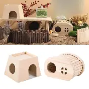 Wooden Hamster Hideout Nesting Hideout for Gerbils Mouse Rutin Chicken