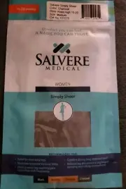 Salvere Medical Sheer Knee High Compression Socks 15-20 mmHg Charcoal MEDIUM