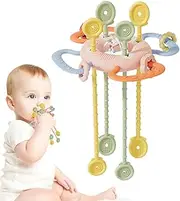 Kids Pull String Toy - Silicone Children Pull Cord Toy,Children Fidget Travel Game for Car Seat Crib Stocking Stuffers