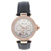 AL0519-08 Rose Gold /Black Leather Strap Watch by Antoneli for Women - 1 Pc Watch