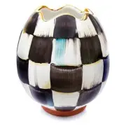 Brand New Mackenzie Childs Courtly Check Egg Vase