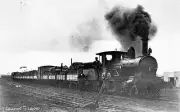 Railway men beside a train Glencoe South Australia 1907 OLD PHOTO