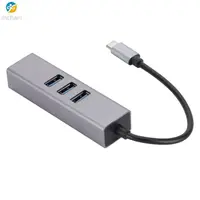 在飛比找蝦皮購物優惠-大儲蓄 Usb3.0轉rj45網口usb分線器type-c擴