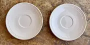 NWT Pair of Wedgwood Jasper Conran Casual Cream Saucers 6 1/4" Replacement