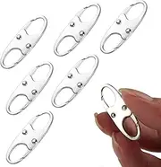 [QUIIEOSKIA] 6 Pcs Zipper Lock Clips, Anti Theft Zipper Clips Anti Theft Deterrent Carabiner Zipper Locks, Dual Opening Snap S Hooks Zipper Pull Replacement for Camping Traveling Handbags Backpacks Locks-Silver