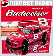 AUTOGRAPHED DALE EARNHARDT JR 2024 BUDWEISER LATE MODEL 1/24 ACTION DIECAST