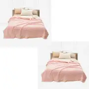 SOGA 2X Pink Throw Blankets – Thick Double-Sided Flannel Fleece