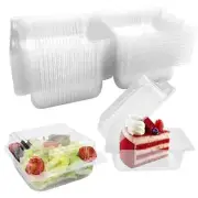 100Pcs Square Cheesecake Boxes Slice Cake Box Triangle Pie Holder Cake Container