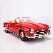 Scale Finished Model Car 1:18 for Benz 190SL 1955 Simulation Alloy Classic Convertible Car Model Adult Collection Souvenir Display Miniature Replica Car