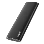 Netac Z Slim USB3.2 Gen 2 500GB External SSD USB-C/A [NT01ZSLIM-500G-32BK]