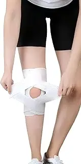 Honwor Adjustable Knee Brace for Meniscal Tear, ACL/MCL Injuries, Arthritis Recovery - Breathable & Stabilizing Design for Men & Women (White)