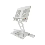 Pelican Stand White Adjustable Laptop Holder Foldable Tablet Book PC Desk