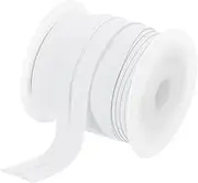 uxcell 1 Inch Single Fold Bias Tape Polyester Continuous Bulk Bias Tape for Sewing, Seaming Quilting Hemming Binding Crafts (White 25 Yards)