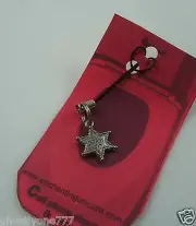sheriff badge star cell phone purse charm purse charm