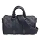 【Louis Vuitton 路易威登】M20900 經典Keepall Bandoulière 25 Taurillon牛皮手提/斜背包(黑色)