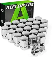 AUTOPTIM M14x1.5 OEM Lug Nuts - Replacement for Ram 1500 2500, Chevy Silverado Durango, GMC Sierra 1500, Jeep Grand Cherokee Wrangler Factory Wheel 24PCS 7/8" Hex, 1.5"(38.5mm) Length Short Tire Nut