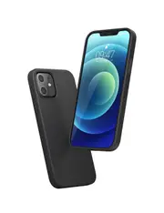 For iPhone 12 /12 Pro Shockproof Liquid Silicone Case Heavy Duty Cover - Black