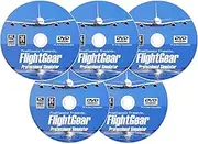 FlightGear Flight Simulator 2022 X Premium DELUXE Edition Flight Sim 5 Disc DVD CD Set Compatible with Microsoft Windows 11 10 8.1 8 7 Vista PC & Mac OS | 600+ Aircraft & FULL Worldwide Scenery!