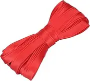 uxcell Double Fold Bias Tape for Sewing 2/5 Inch x 5.5 Yards Satin Pre-fold Continuous Binding Tape for Seaming Quilting Hemming Binding DIY Crafts, Red