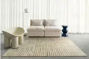 Sahba Textured Abstract Neutral Washable Rug