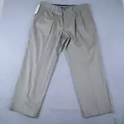 Dockers Pants Mens 38x29 Signature Khaki Classic Flex Comfort Pleated Beige NWT