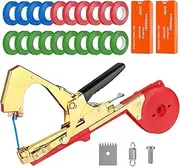 Plant Tying Machine with 20 Rolls of Tape, 2 Box Staples, EBANKU Machine Garden Tape Tool for Grapes, Raspberries, Tomatoes, Vegetables and Flower Planting