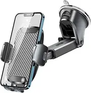Tsryrlr Car Phone Holder [Upgraded Super Suction] Car Phone Mount Cradle for Dashboard/Windscreen,One Button Release 360° Rotation Mobile Phone Holder for iphone15/15 pro, 4 to 7 inch devices