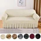Seersucker Elastic Stretch Armchair Sofa Cover for Thick Slipcover 1/2/3/4Seater