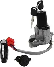 YCBFGAZATK Motorcycle Ignition Key Switch Fuel Gas Cap Seat Lock Kit Fit for Yamaha XVS400 Drag Star 4TR-82021-00 4TR-82501-01