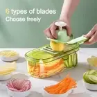 6 in 1 Vegetable Chopper Stainless Steel Veggie Slicer Kitchen