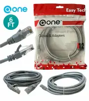6ft Cat5e Snagless Unshielded PVC Ethernet Network Patch Cable,GREY Color 24AWG