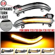 For BMW 1 2 3 4 Series X1 F20 F21 F22 F30 F31 F34 F32 E84 i3 LED Dynamic Turn Signal car light Flowing Water Blinker Flashing car light Black
