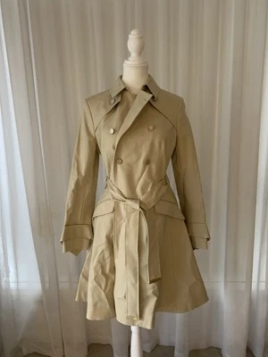 NEW Ted Baker Marrian Double Breasted Trench Coat, Taupe, Size 2 (Small 8-10)