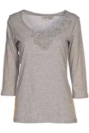 Scoop Neck 3/4 Slv Jersey Top--ESP-Q2N644