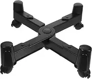 GETAJGHSD Desktop Computer Host Tray Desktop Printer Stand Mobile Cart Holder CPU Holder Stand CPU Stand Laptop Tray Movable Computer Tower Bracket Movable Host Rack Computer Tray Black Abs