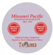 MISSOURI PACIFIC OFFICIAL GUIDES, EQUIPMENT REGISTERS & POORS - PDFs ON DVD