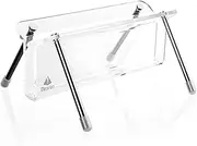 Acrylic Vinyl Record Stand Display Shelf for Desktop , Modern and Minimalist Vinyl Record Storage Rack , Clear Acrylic Material ,Ideal for CDs, Records, Magazines, and Cards ,