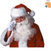 Deluxe Santa Beard with Wig and Wire-Styled Mustache - Unisex for Teens & Adults