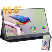 15.6" Portable Monitor for Laptop Full HD IPS Gaming Monitor Computer Screen