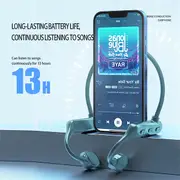 ZUSLAB Open Ear Earbuds Earphone Bluetooth Wireless Conducting with Microphone - Green